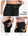 Plus Size Yoga Leggings with Pockets – Black