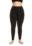Plus Size Black Modal Full Length Leggings
