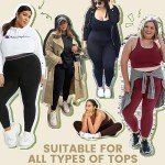 Plus Size High Waisted Leggings with Pockets - 3 Pack