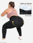 Plus Size Yoga Leggings with Pockets – Black