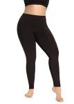 Plus Size Black Modal Full Length Leggings