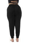 Plus Size Relaxed Stretchy Black Lounge Pants