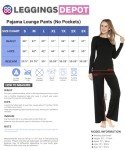 Comfy Black Lounge Leggings for Women, Large