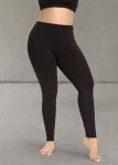 Plus Size Black Modal Full Length Leggings