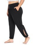 Plus Size Black Yoga Pants with Pockets