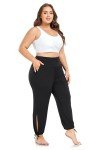 Plus Size Black Yoga Pants with Pockets