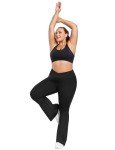 Plus Size Flare Leggings for Women - Black