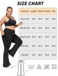 Plus Size Flare Leggings for Women - Black