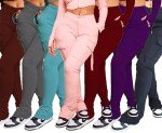High Waisted Velvet Cargo Leggings for Women