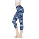 Shark Pattern High Waisted Women's Leggings