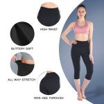 High Waisted Capri Leggings for Women