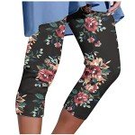 Floral Printed Women's Summer Capri Leggings