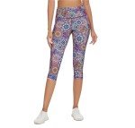 RAYPOSE Plus Size Capri Leggings with Pockets