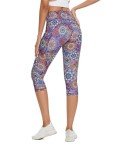 RAYPOSE Plus Size Capri Leggings with Pockets