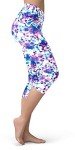 Artistic Splash Printed Capri Leggings for Women