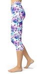 Artistic Splash Printed Capri Leggings for Women