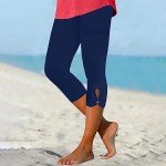 High Waisted Plus Size Capri Yoga Pants