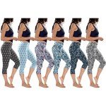 Buttery Soft Yoga Capri Leggings - 3 & 6 Pack