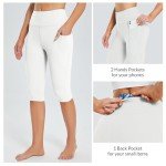 BALEAF Women's High Waisted Knee Length Leggings