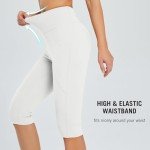 BALEAF Women's High Waisted Knee Length Leggings