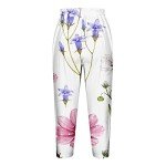 Floral Print Mom Capri Leggings with Pockets