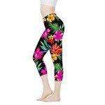 Tropical Flowers High Waist Women's Workout Leggings