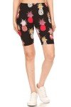 Tropical Pineapple Printed Biker Shorts in Medium