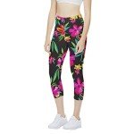 Tropical Flowers High Waist Women's Workout Leggings