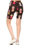 Tropical Pineapple Printed Biker Shorts in Medium