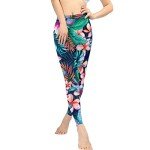 Irisjudy Plus Size Tropical Floral High Waist Leggings
