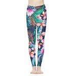 Irisjudy Plus Size Tropical Floral High Waist Leggings