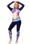 Tropical UV Protection Swim Leggings for Women