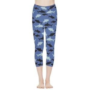 Shark Pattern High Waisted Women's Leggings