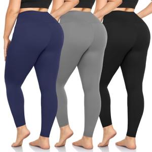 3 Pack Women's Fleece Lined Leggings with Pockets