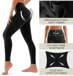 3-Pack Women's High Waisted Tummy Control Leggings