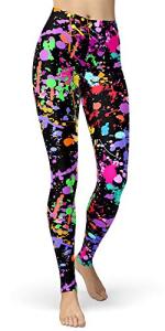 Sissycos Women's 80s Artistic Splash Leggings