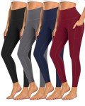 4 Pack High Waist Leggings with Pockets
