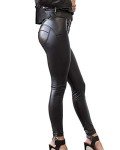 SEASUM Women's High-Waisted Faux Leather Leggings