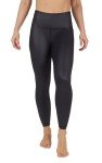High Waisted Faux Leather Ankle Leggings - Black