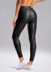 SANTINY High Waisted Faux Leather Leggings for Women