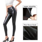 Stretchy Faux Leather High-Waisted Leggings for Women