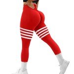 High Waist Striped Scrunch Butt Lifting Leggings
