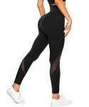 High Waisted Mesh Leggings with Pockets for Women