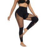 High-Waisted Fishnet Shapewear Yoga Leggings