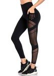 High Waisted Mesh Yoga Leggings with Pockets