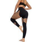 High-Waisted Fishnet Shapewear Yoga Leggings