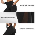 High Waisted Mesh Leggings with Pockets for Women