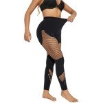 High-Waisted Fishnet Shapewear Yoga Leggings