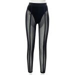 Aihuajie High Waist Sheer Mesh Leggings