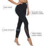 High Waisted Mesh Yoga Leggings with Pockets
